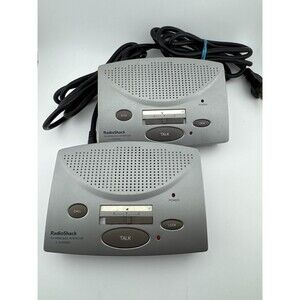Radio Shack 43-3105 FM Wireless 3-Channel Intercom System Gray PARTS ONLY